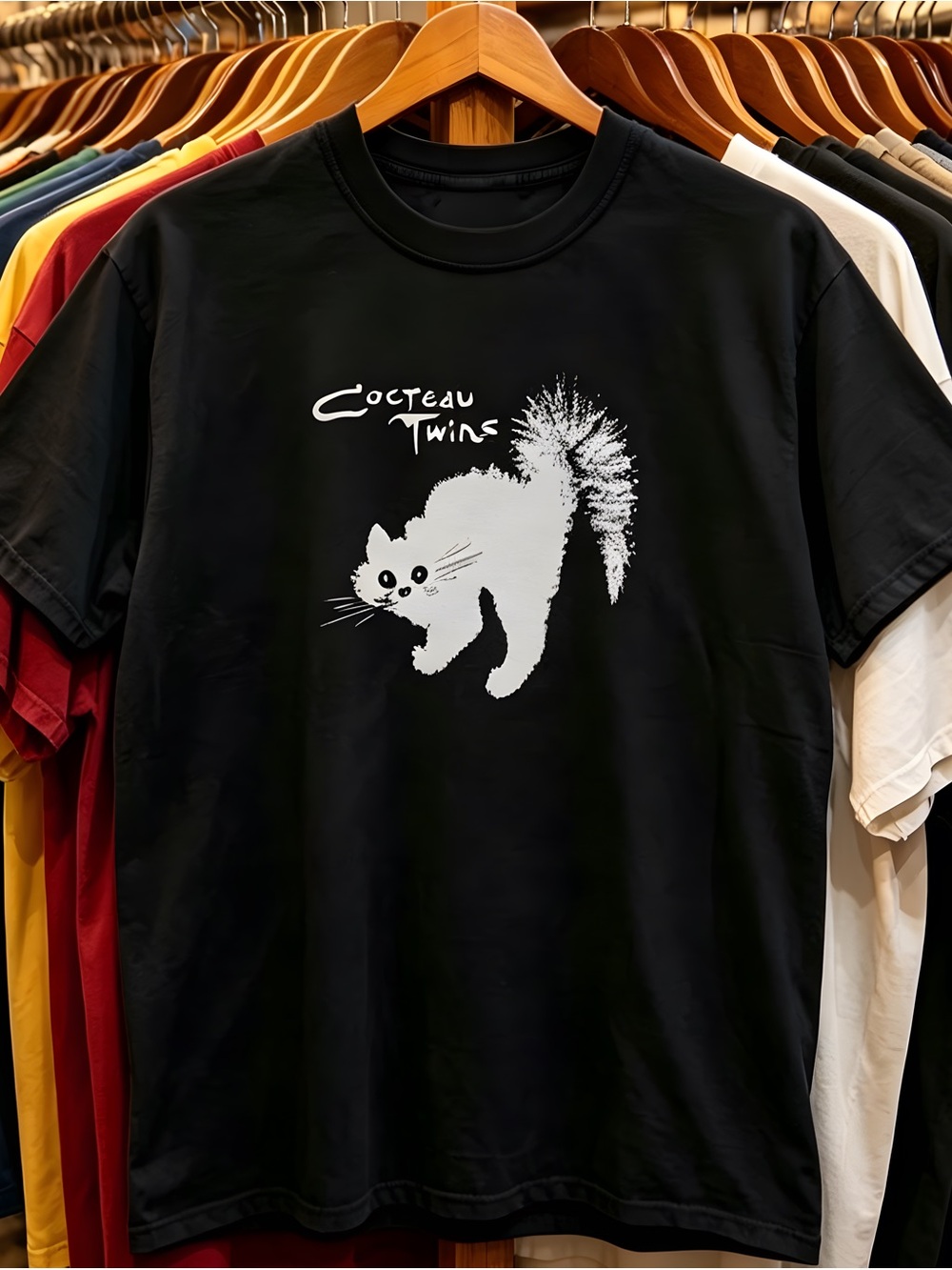 Cocteau Twins Band Graphic Tee Women’s Black T-shirt